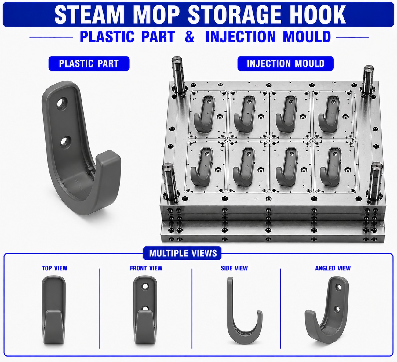 Steam Mop Plastic Storage Hook Mould and Moulding Service